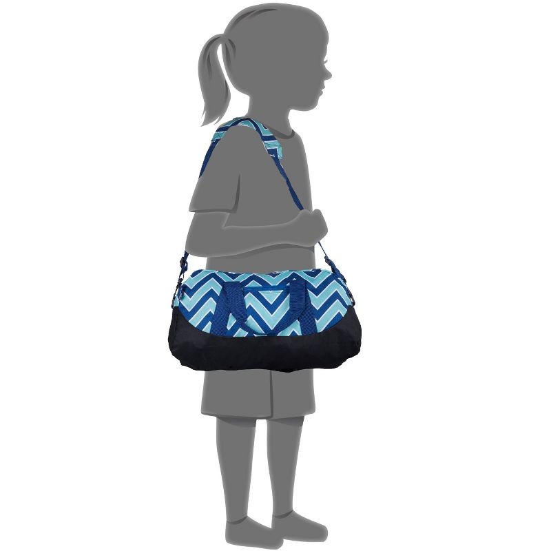 Wildkin Chevron Blue Overnighter Duffel Bag