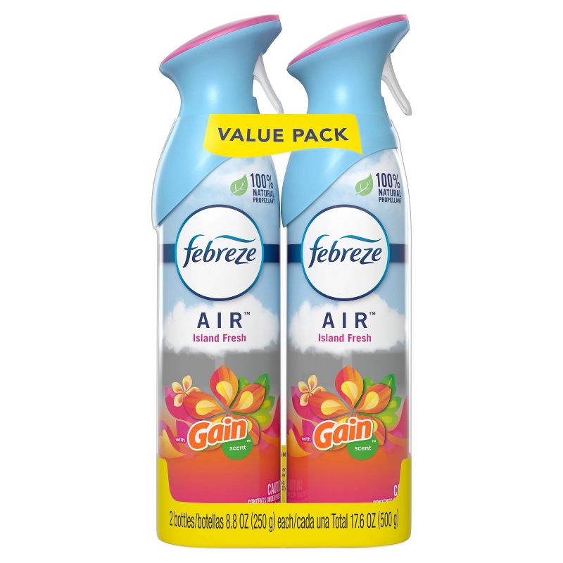 Febreze Odor-Eliminating Air Freshener, with Gain Scent - Island Fresh -  8.8 fl oz