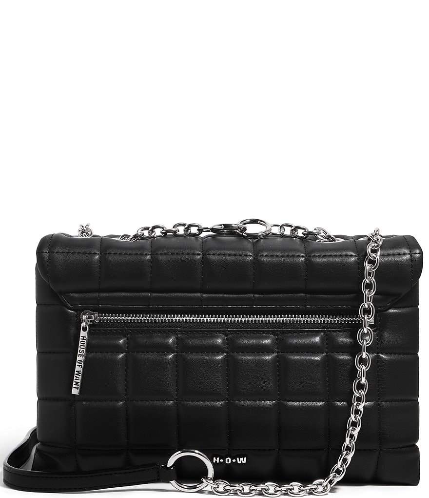 House of Want H.O.W. We Step Up Quilted Vegan Leather Shoulder Bag