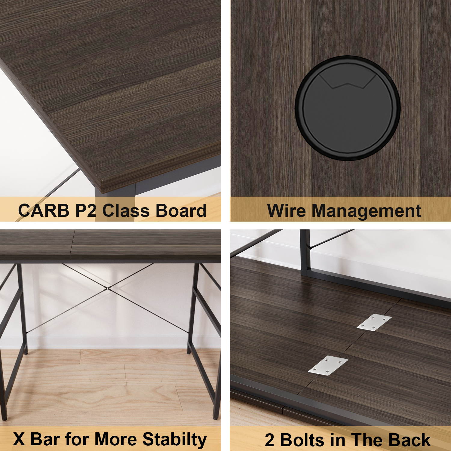 Bestier L Shaped Desk with Shelves 95.2 Inch Reversible Corner Computer Desk or 2 Person Long Table for Home Office Large Gaming Writing Storage Workstation P2 Board with 3 Cable Holes, Grey Oak