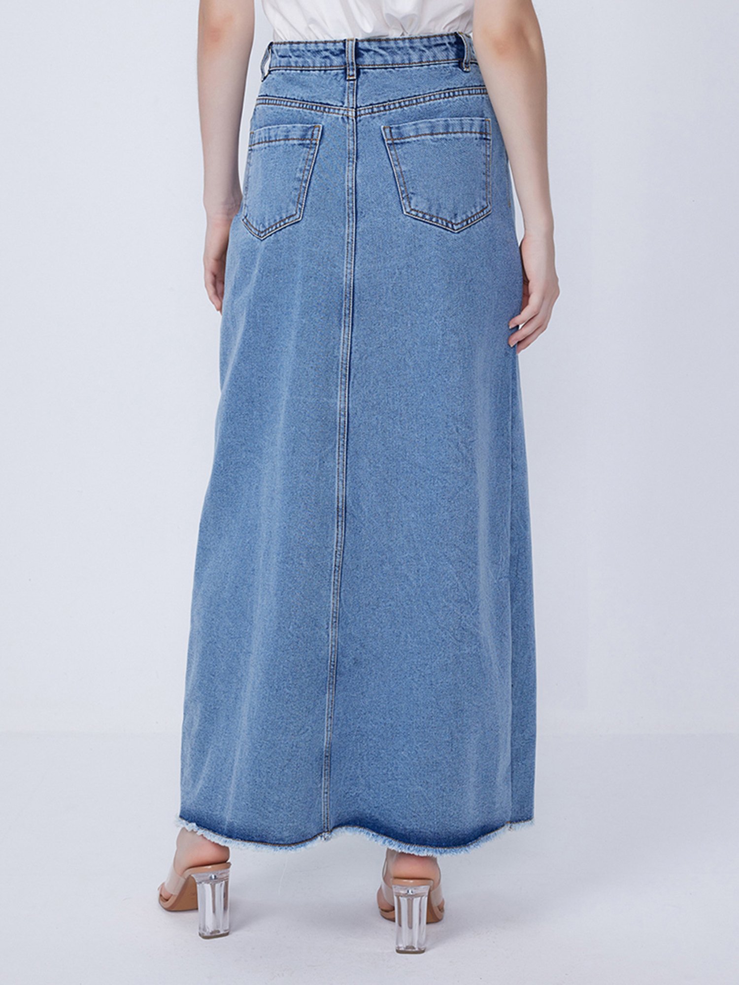 Cover Story Blue Maxi Skirt
