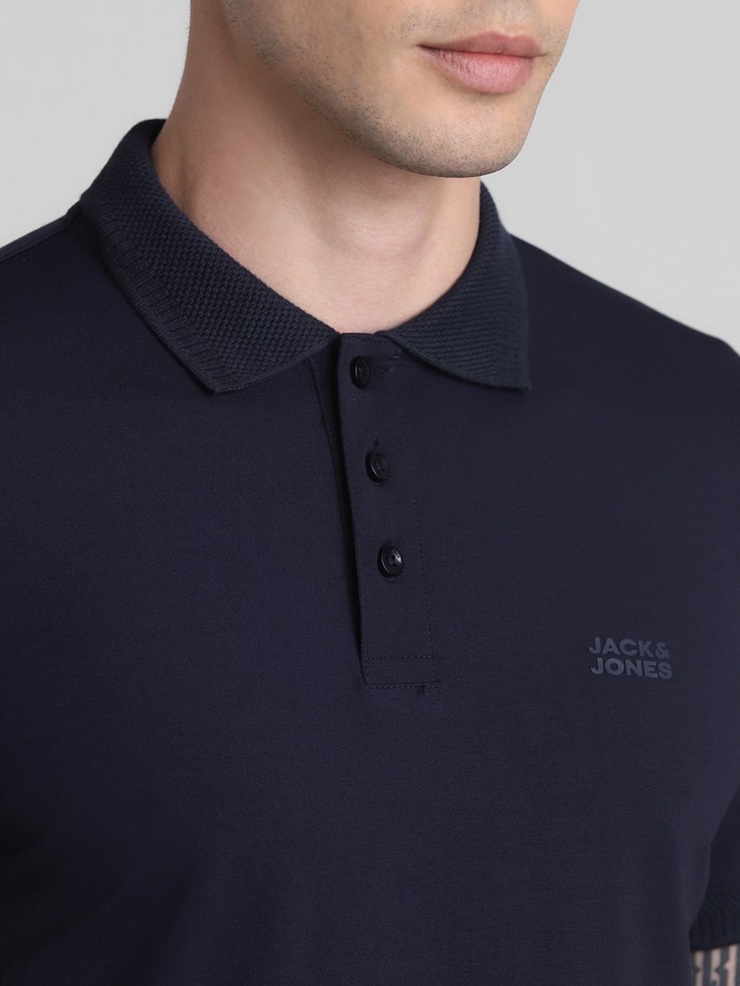 Jack & Jones Peacoat Slim Fit Polo T-Shirt