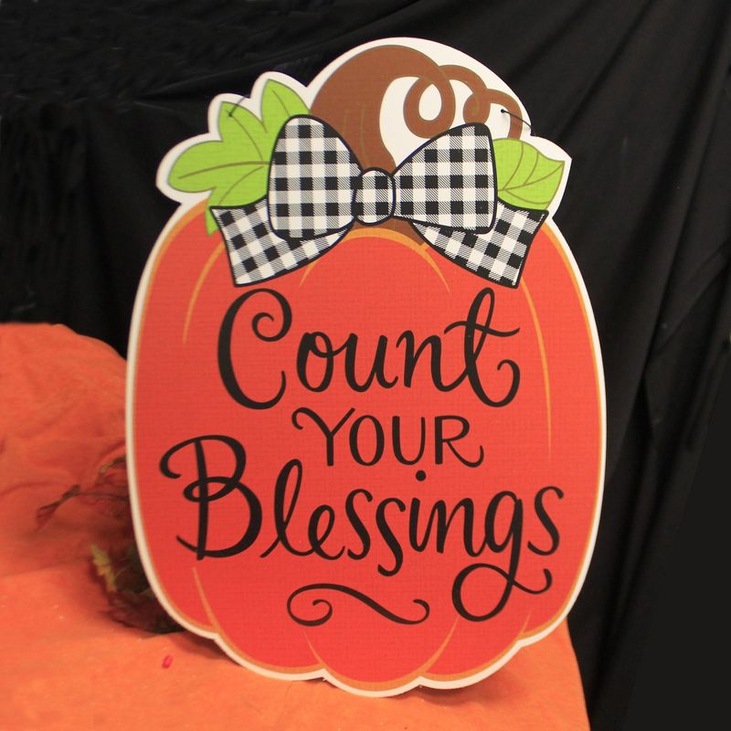 Home & Garden 27.0" Count Your Blessings Hang Around Indoor/Outdoor Custom Decor  -  Stepping Stones And Pathways