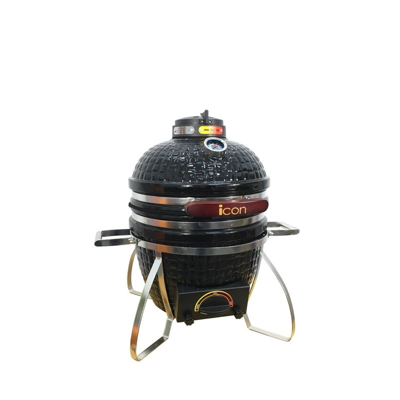 Vision I-CON 101 Electric and Charcoal Kamado Grill - Black