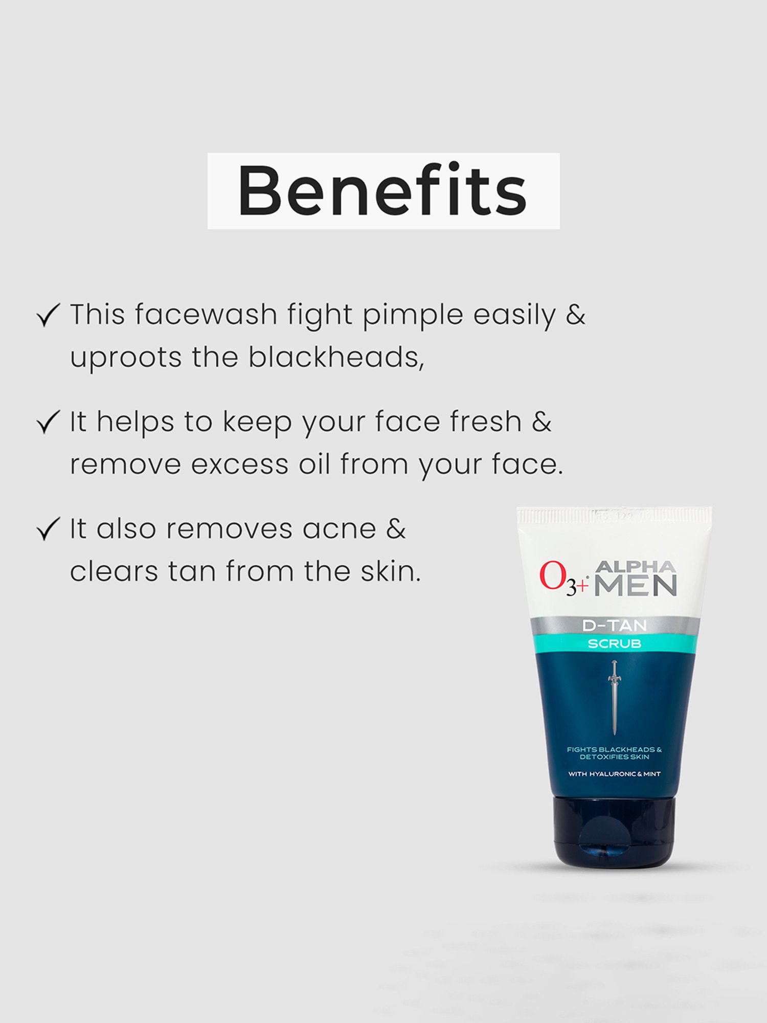 O3+ Alpha Men D-Tan Scrub - 50 ml