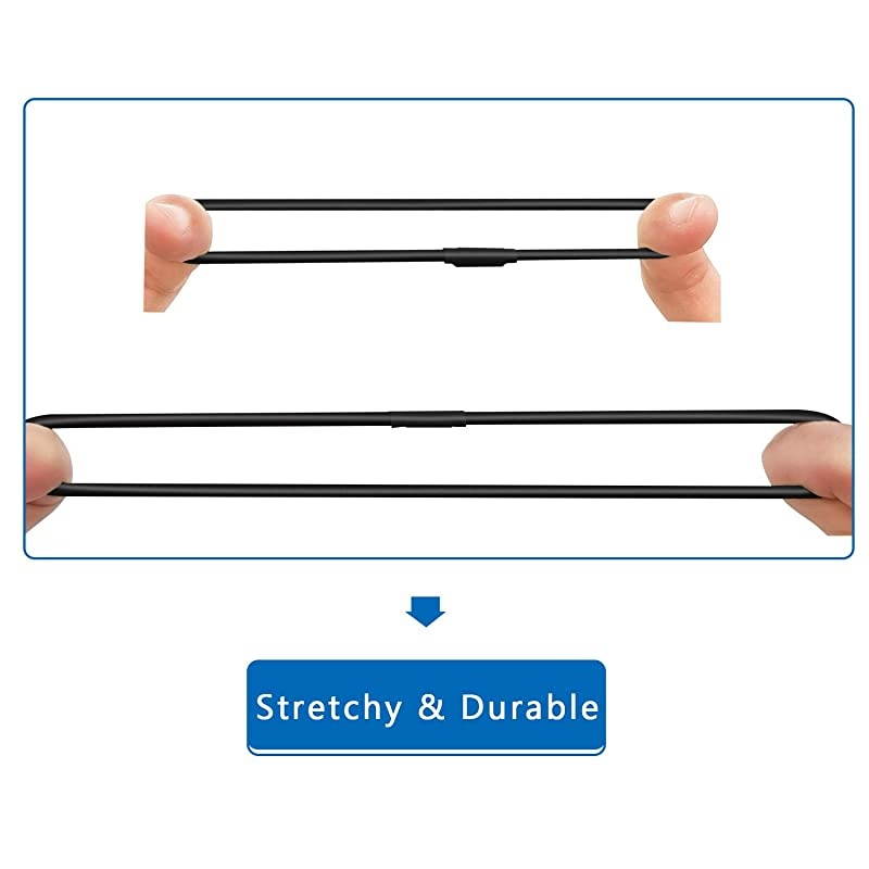 Universal Elastic Bands Replacement Antiaging Rubber Ring for Microphone Shock Mount Holder Clamp Clip Set of 4 Black