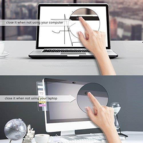 Webcam Cover 0.7mm Thin - Web Camera Cover fits Laptop, Desktop, PC, Macboook Pro, iMac, Mac Mini, Computer, Smartphone, Protect Your Privacy and Security, Strong Adhensive (Black(6pack))