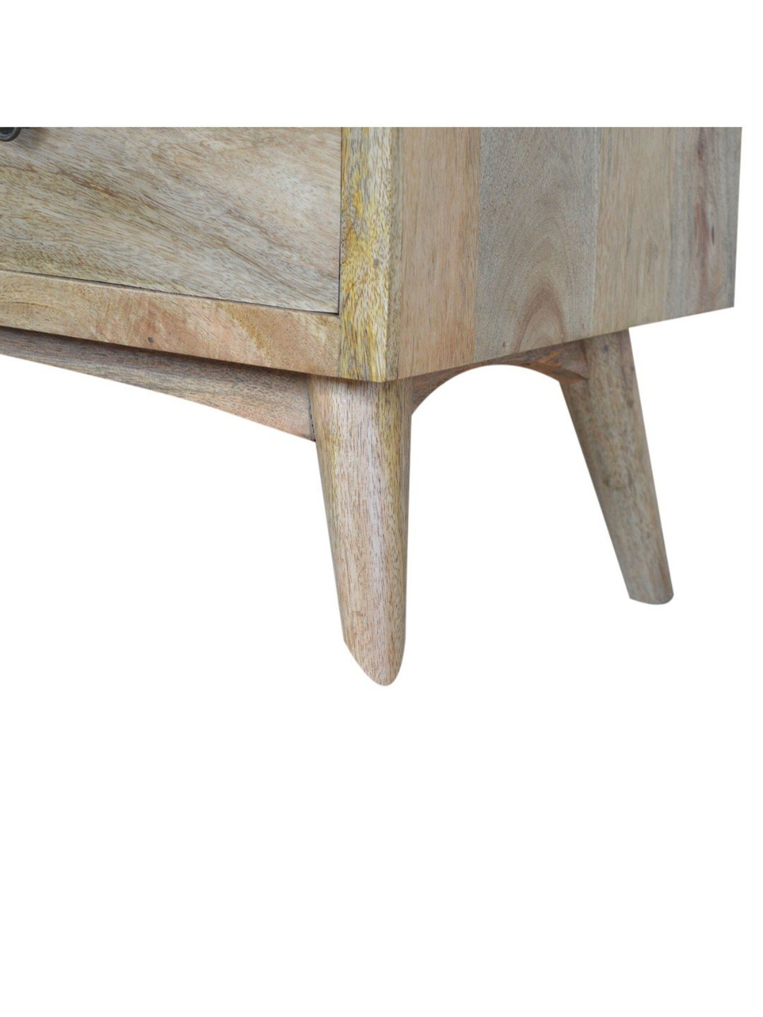 Fabindia Brown Sheesham Wood Textured Cabinet