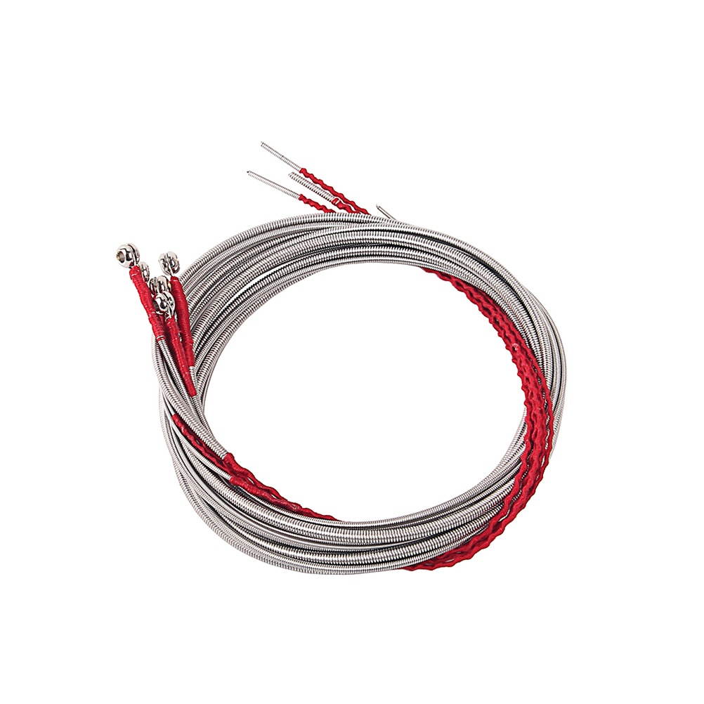 5pcs Metal Strings for 5 String Bass Instrument Great Replacement Parts U32 (Silver)