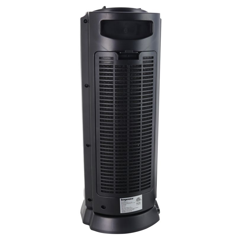 Impress Oscillating Ceramic Tower Heater in Black