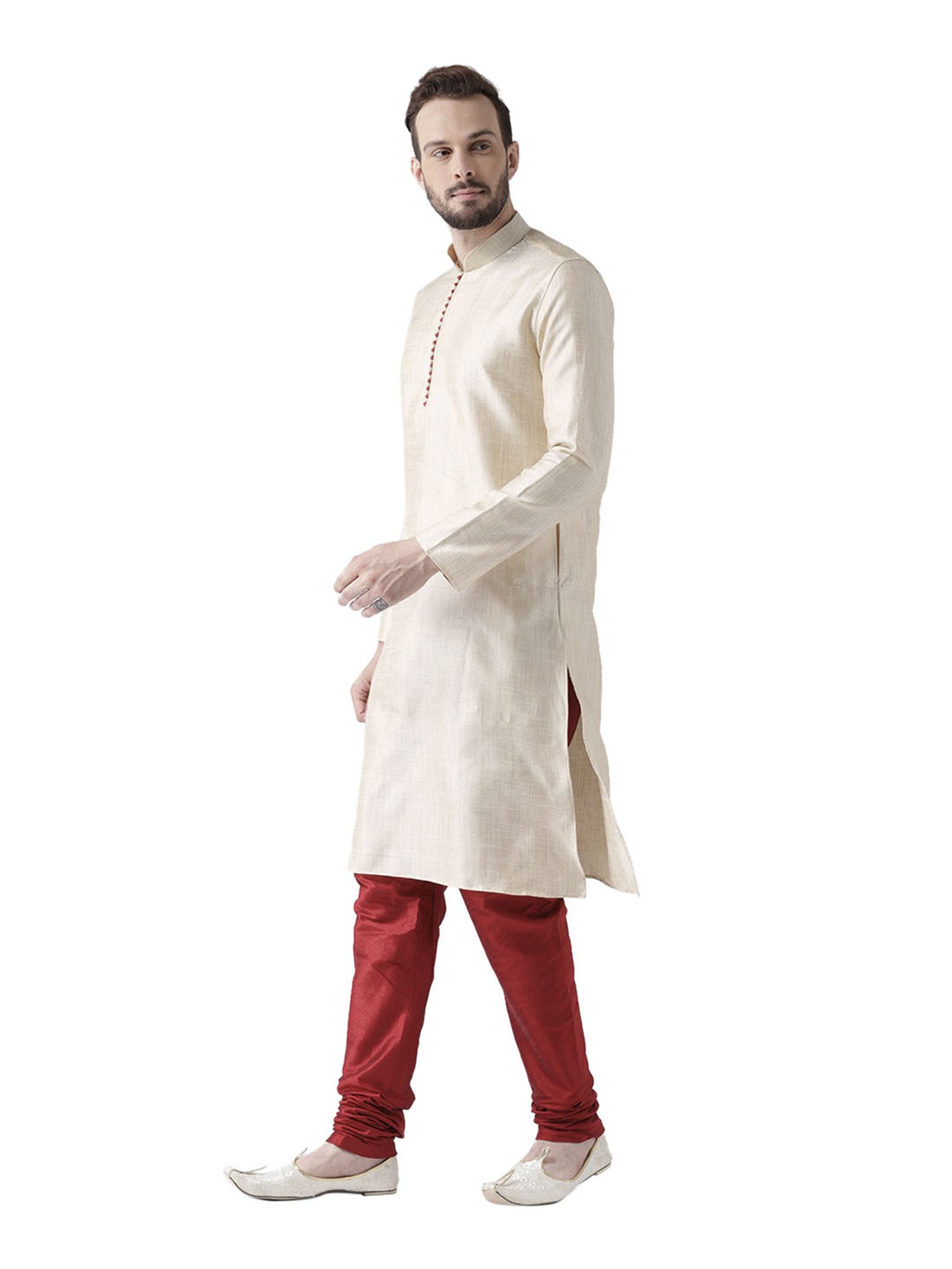 Deyann Cream Regular Fit Kurta Set