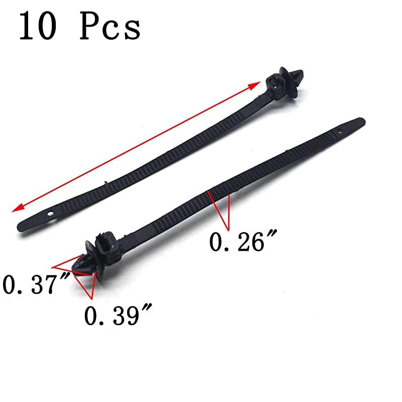 Nylon Umbrella Wing Arrow Push Mount Cable Tie for Wire amp Cord ManagementIndustrialHousehold Use 63quot x 026quot Black 10 Pcs