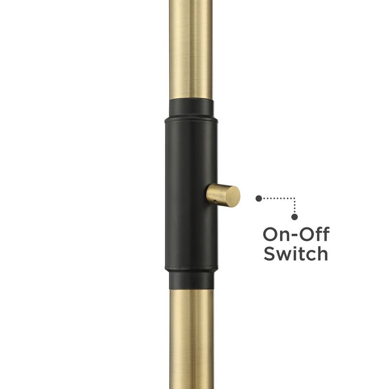 Possini Euro Design Possini Euro Sparta Black and Gold Pharmacy Floor Lamp