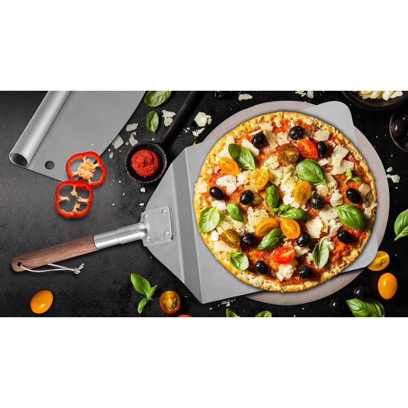 Stone Set with Pizza Peel and Pizza Cutter KSF1204- Royal Gourmet