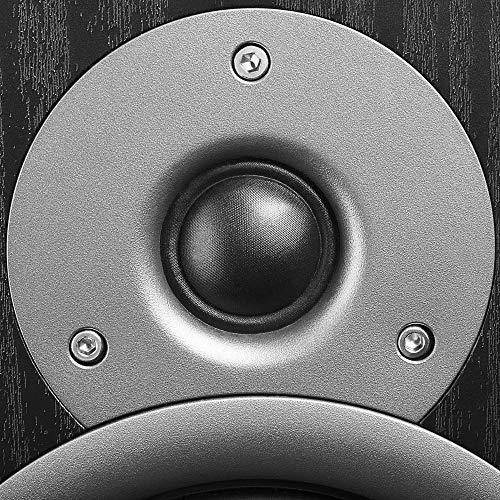 Nero Studio5 Dynamic Power Handling 100W Hi-Fi 5.25" Bookshelf Speakers, Black Wood Grain Design, Pair