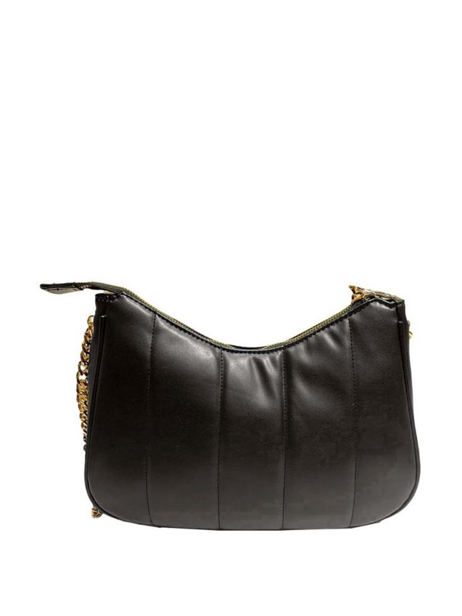 Carpisa Lisanna Black Faux Leather Quilted Sling Handbag