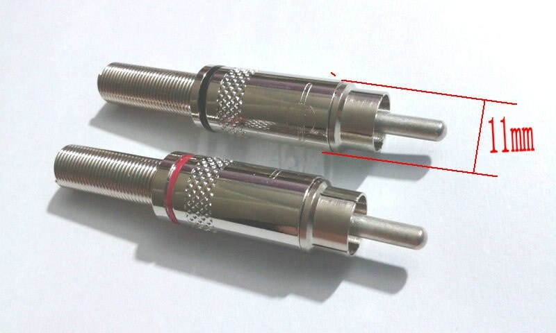 50 pcs  Metal Solder RCA Male Plug with Spring