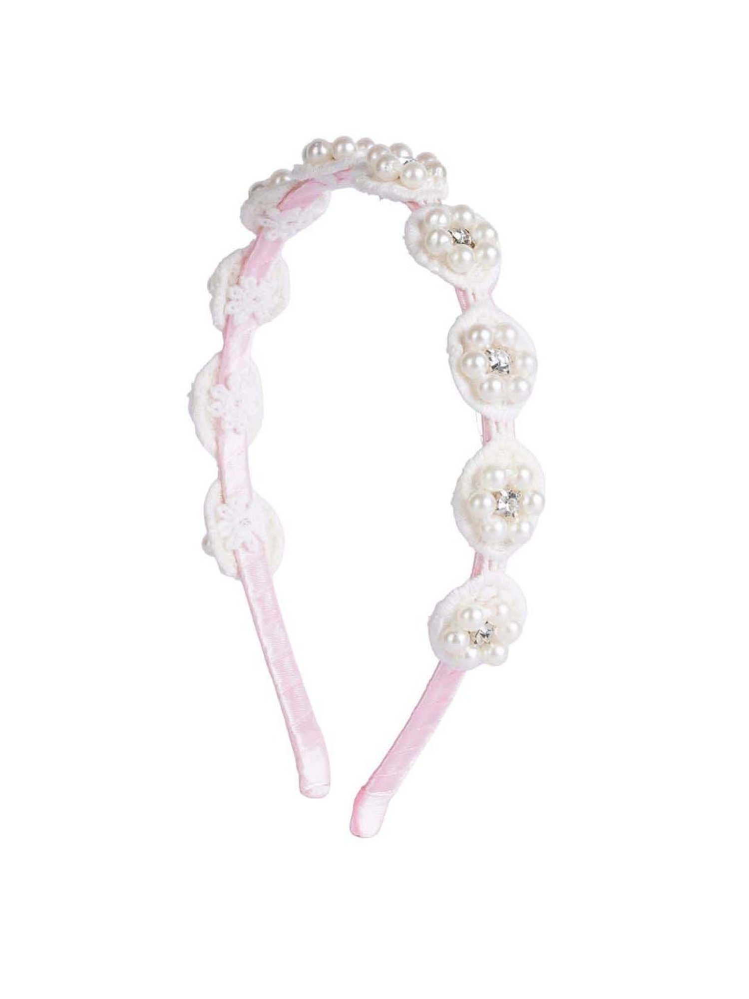 Choko White Embellished Hair Band