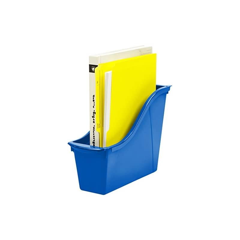 71108U06C Small Book Bin, 11.75 x 4.5 x 8.5", Case of 6, Blue