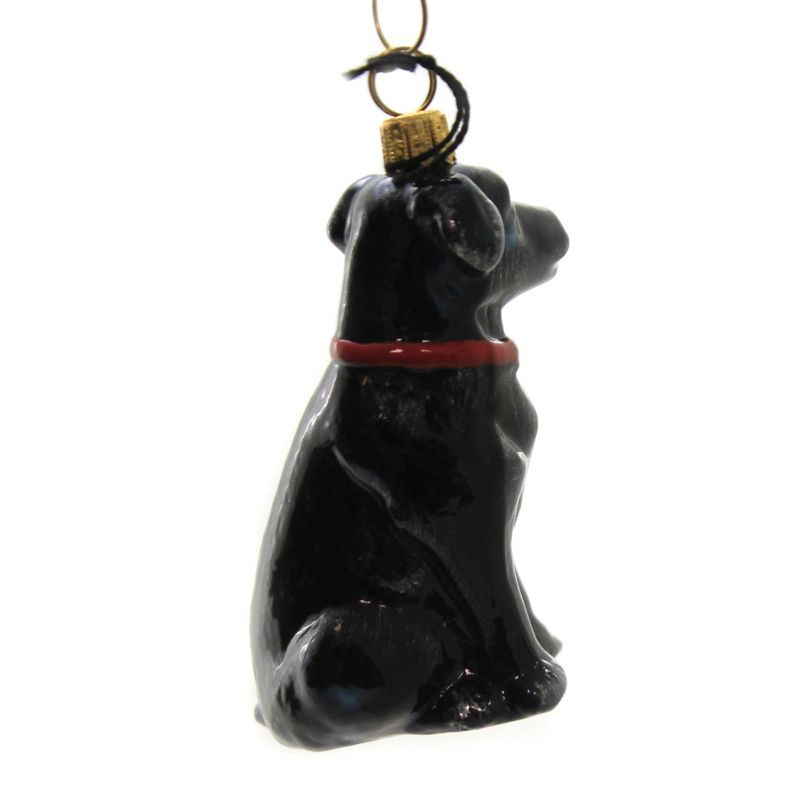 Joy To The World 3.5" Black Lab W/ Tennis Ball Ornament Pet Set Dog Companion  -  Tree Ornaments