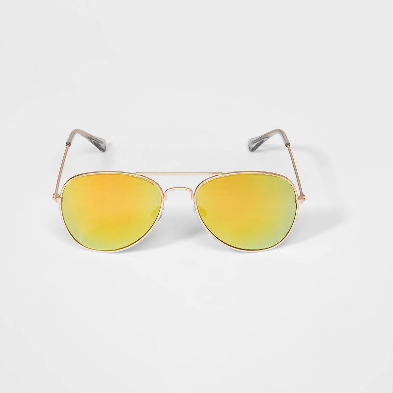 Boys' Aviator Sunglasses - art class™ Gold