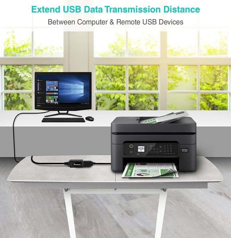 BlueRigger USB Extension Cable 7.5 Meters (25FT Active USB 2.0 Type A Male to A Female Repeater Cable) - for Game Consoles Printer Camera