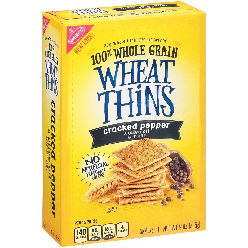 Wheat Thins Cracked Pepper & Olive Oil Crackers - 9oz