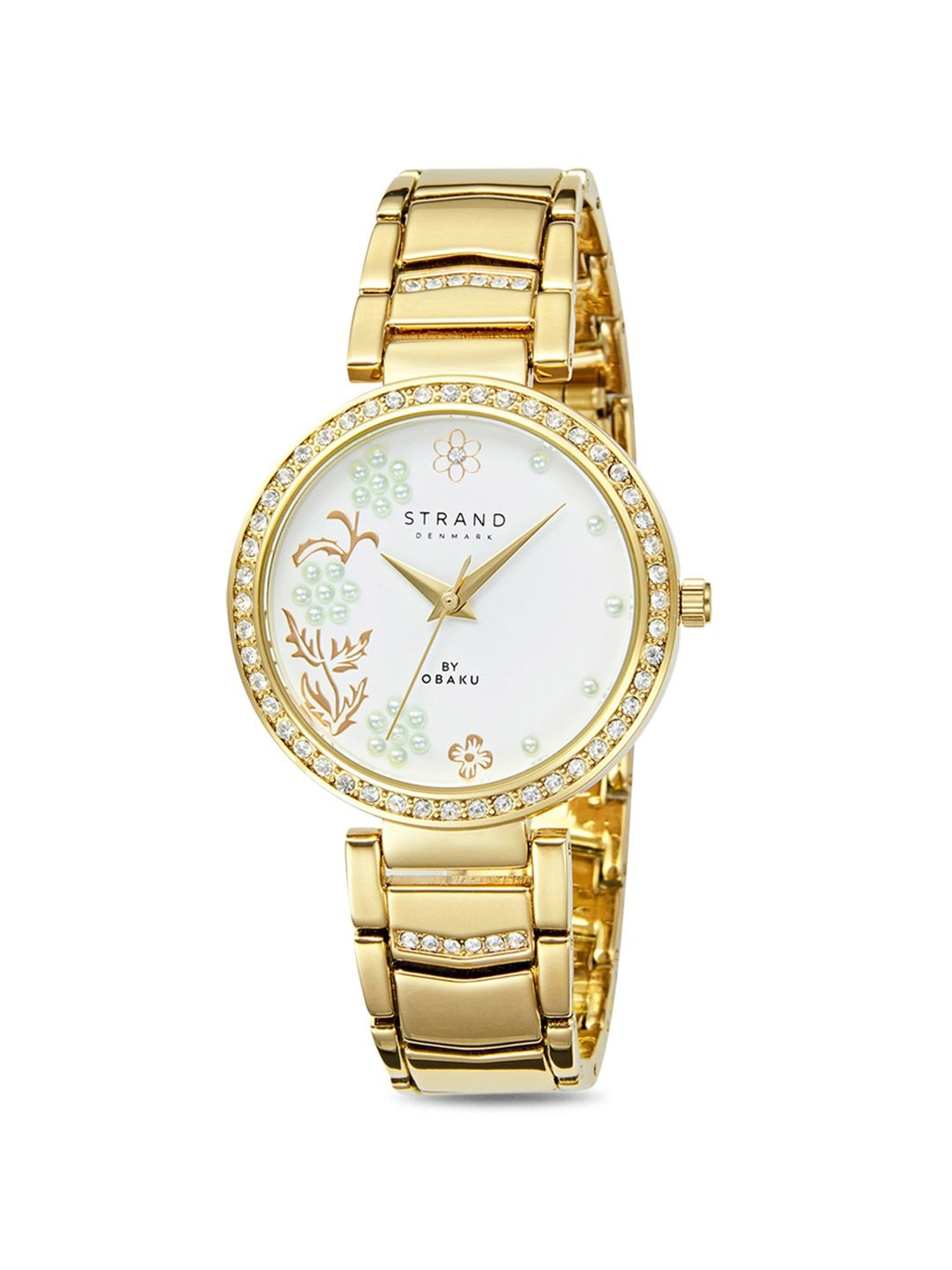 Strand By Obaku S713LHGWSG Pearl Cider Analog Watch for Women