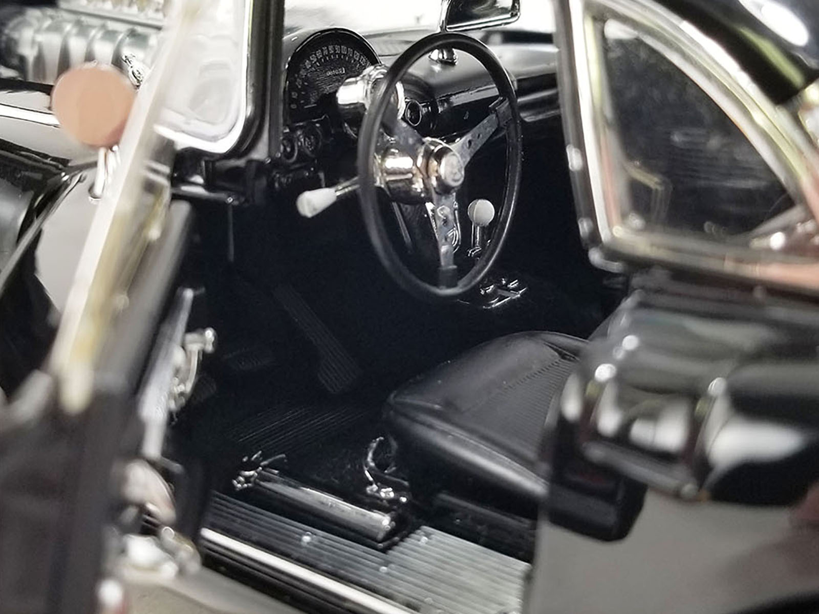 1961 Chevrolet Corvette Gasser "Showtime" Black Limited Edition to 318 pieces Worldwide 1/18 Die Cast Model Car by ACME