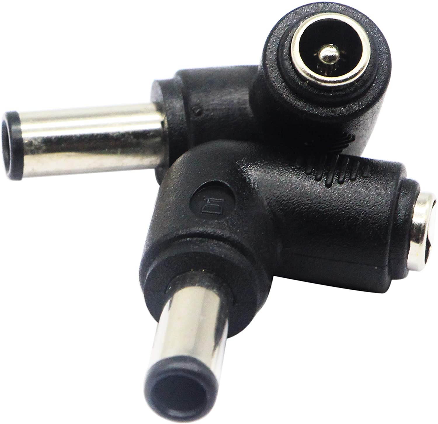 zdyCGTime DC6.0x4.3mm Male 90 Degree Angle to DC5.5x2.1mm Female Adapter 5 Volt DC Barrel Power Jack Charging Cable Connector for Tablet (DC6.0x4.3mm)(2pack)