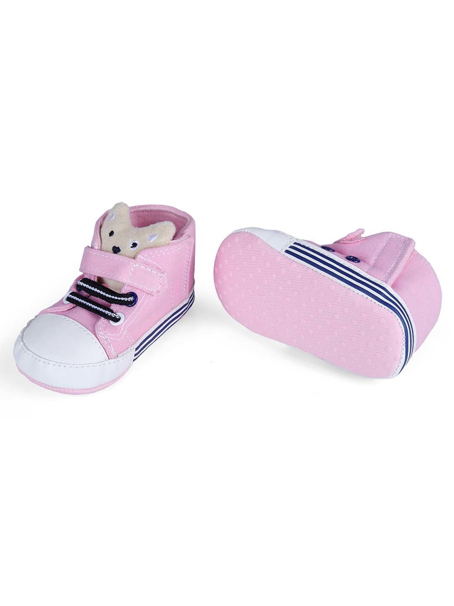 Baby Moo Kids Pink & White Casual Booties