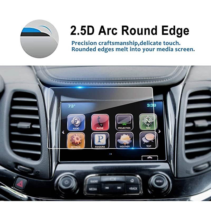 Car Navigation Screen Protector for 20142018 Impala 8 Inch MyLinkTempered Glass 9H Hardness Car Infotainment Stereo Display Center Touchscreen Protective Film