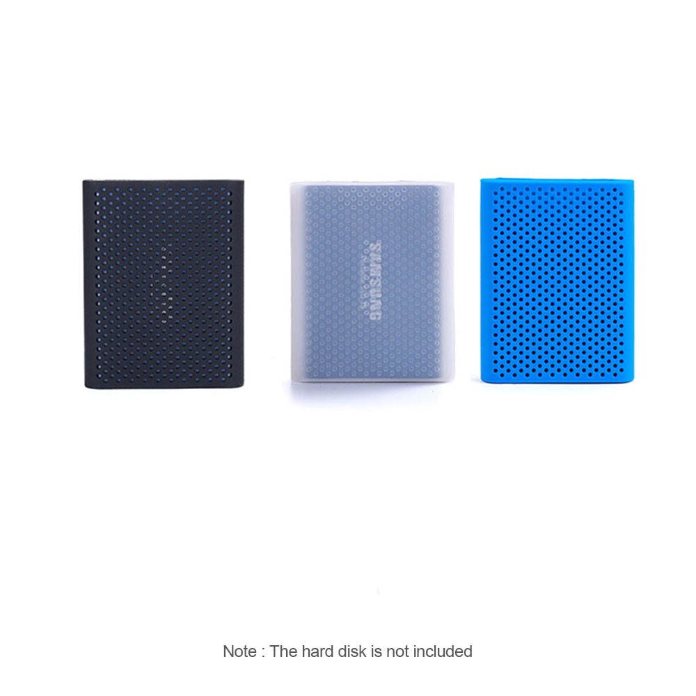 Hard Drive Silicone Case Hard Disk Non-Slip Protective Cover Scratch & Shock Proof Protector SleeveSSD Sheath for Samsung T5 T3 250/500G/1T/2T Blue