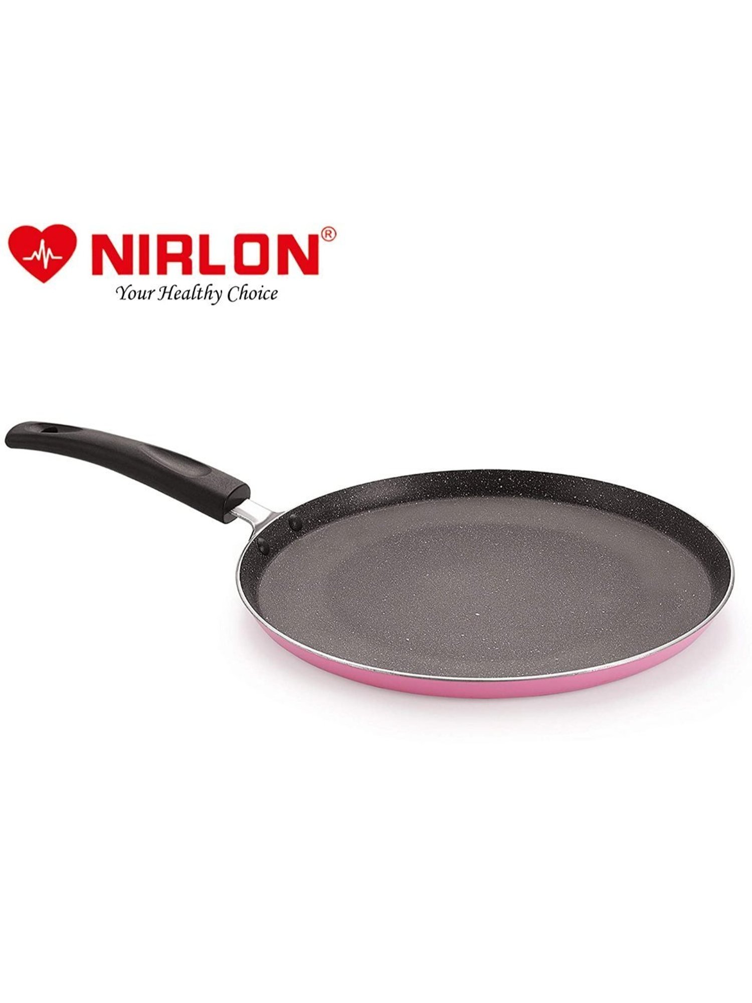 Nirlon Pink Aluminium Non-Stick Flat Dosa Tawa