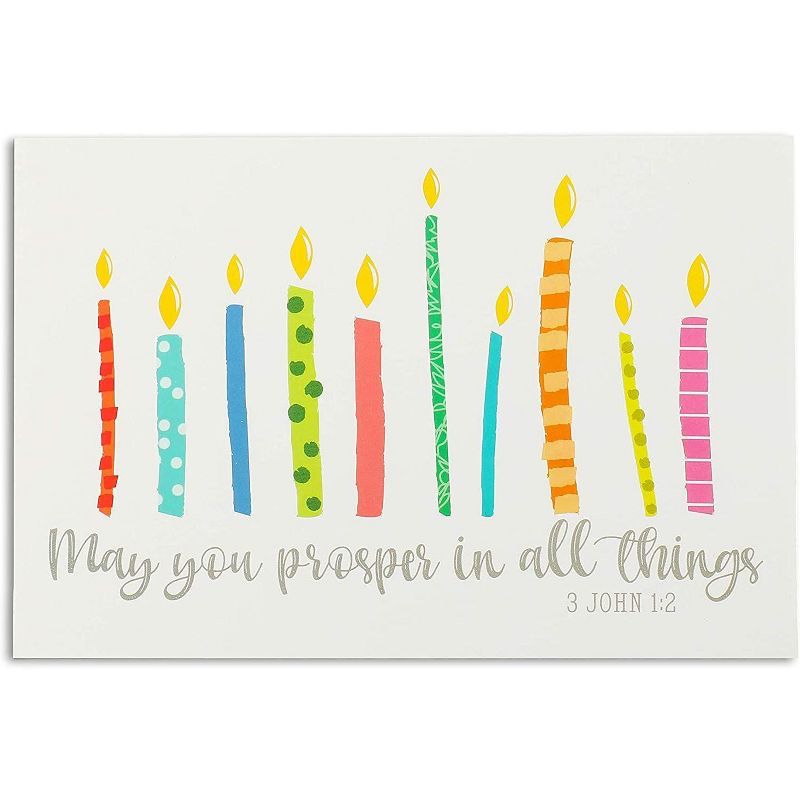 Faithful Finds 48-Pack Christian Birthday Cards, Assorted Religious Blessing Designs, Envelopes Included, 4x6