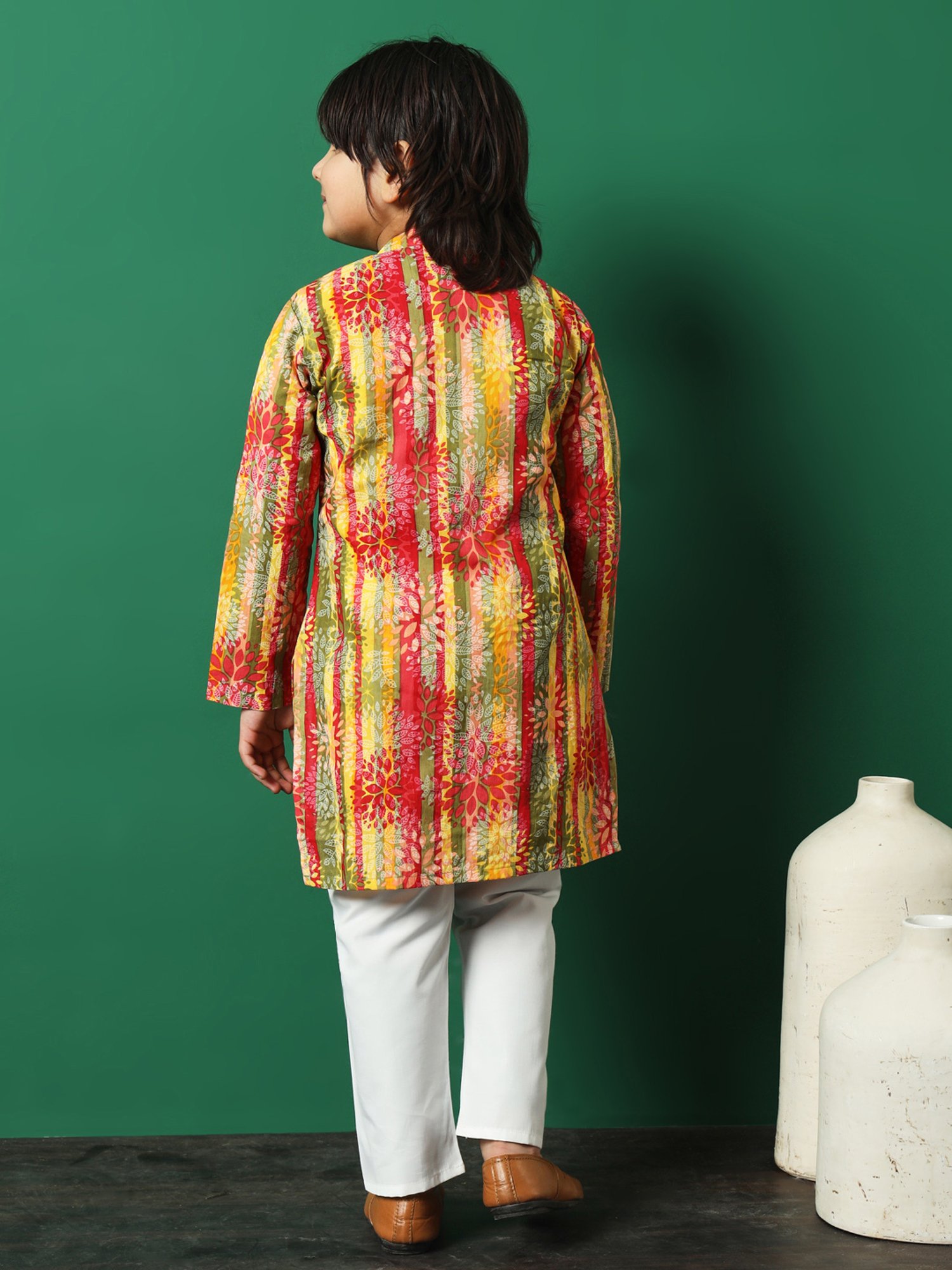 READIPRINT FASHIONS Kids Multicolor Printed Full Sleeves Kurta with Pyjamas