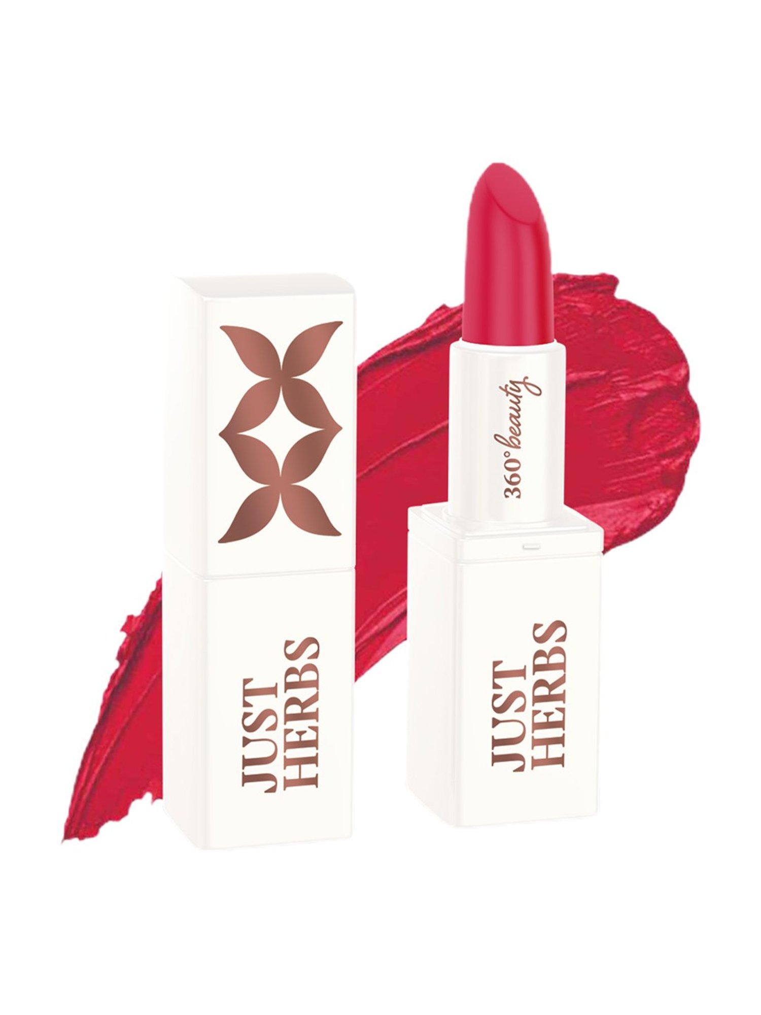 JUST HERBS Herb Enriched Ayurvedic Lipstick 01 Bhavna (Pink) - 1.8 gm