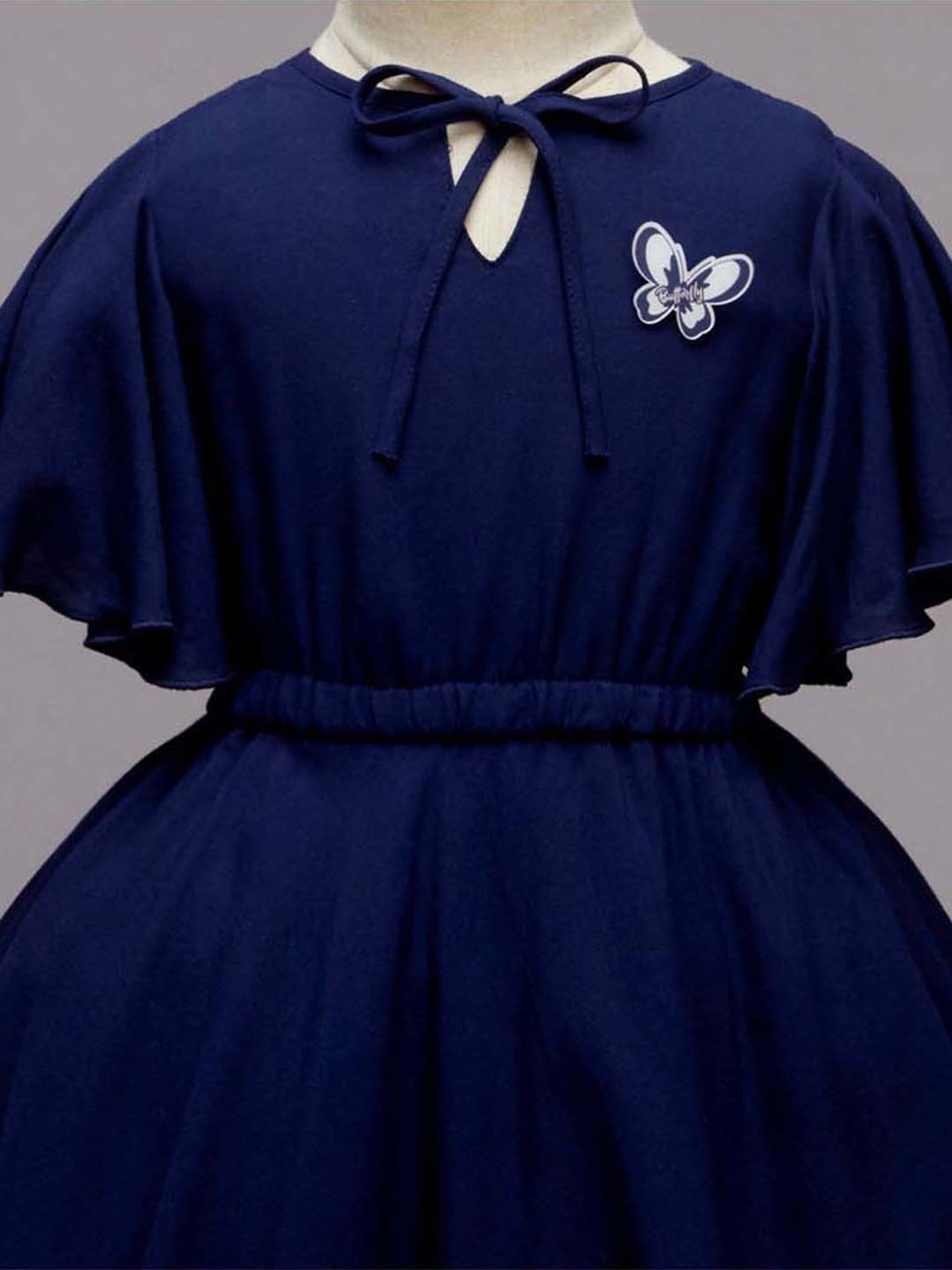 The Magic Wand Kids Navy Applique Dress