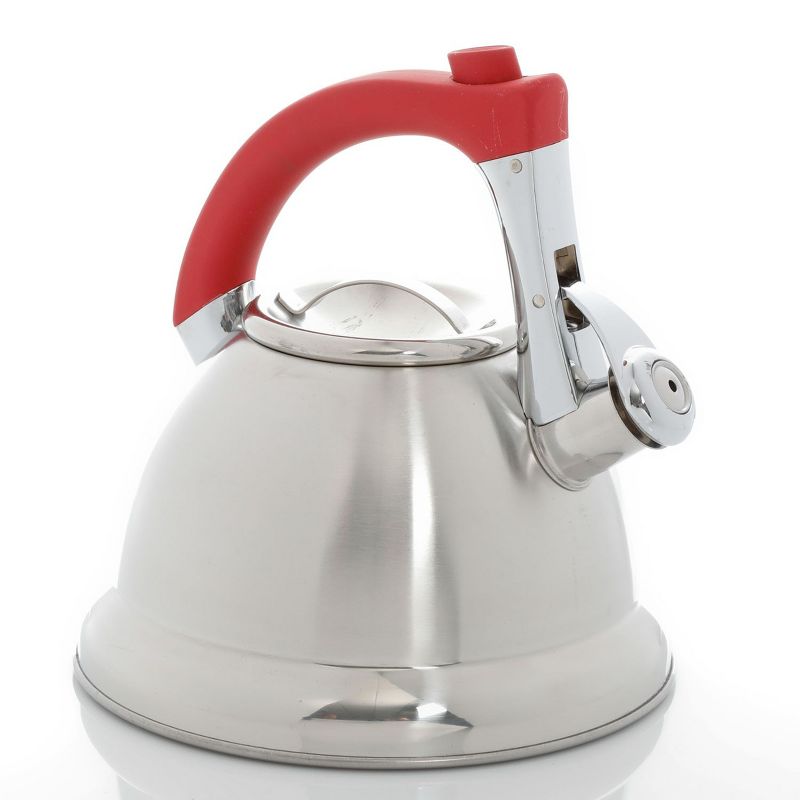 Mr. Coffee 2 Quart Stainless Steel Whistling Tea Kettle with Nylon Handle