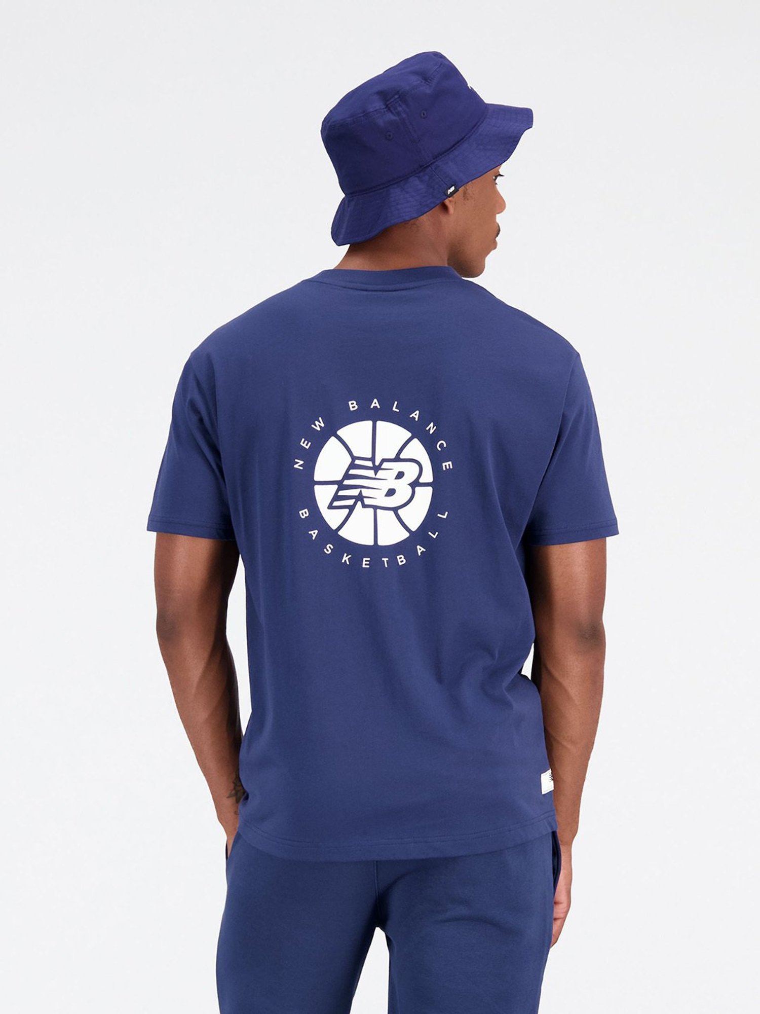 New Balance Blue Regular Fit Printed Crew T-Shirt