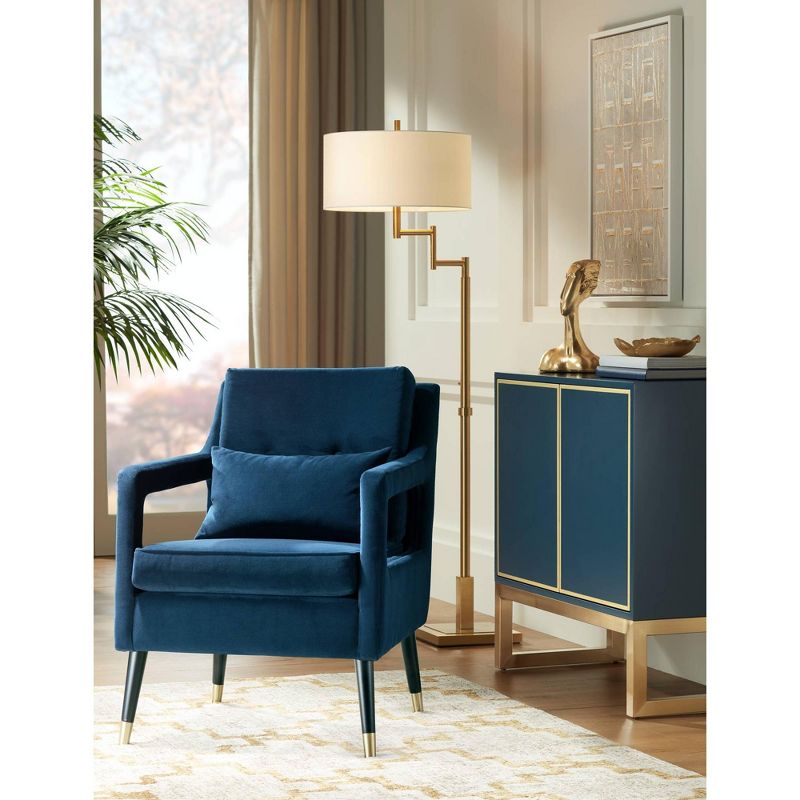Studio 55D Tilman Blue Fabric Tufted Accent Chair