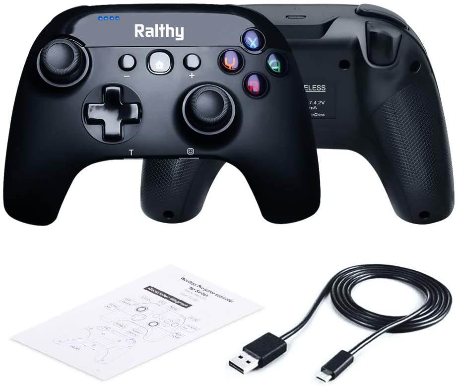 Ralthy Wireless Pro Controller for Nintendo Switch/Switch Lite Remote Joypad Gamepad Support Turbo, Dual Shock and Gyro Axis[New Version]