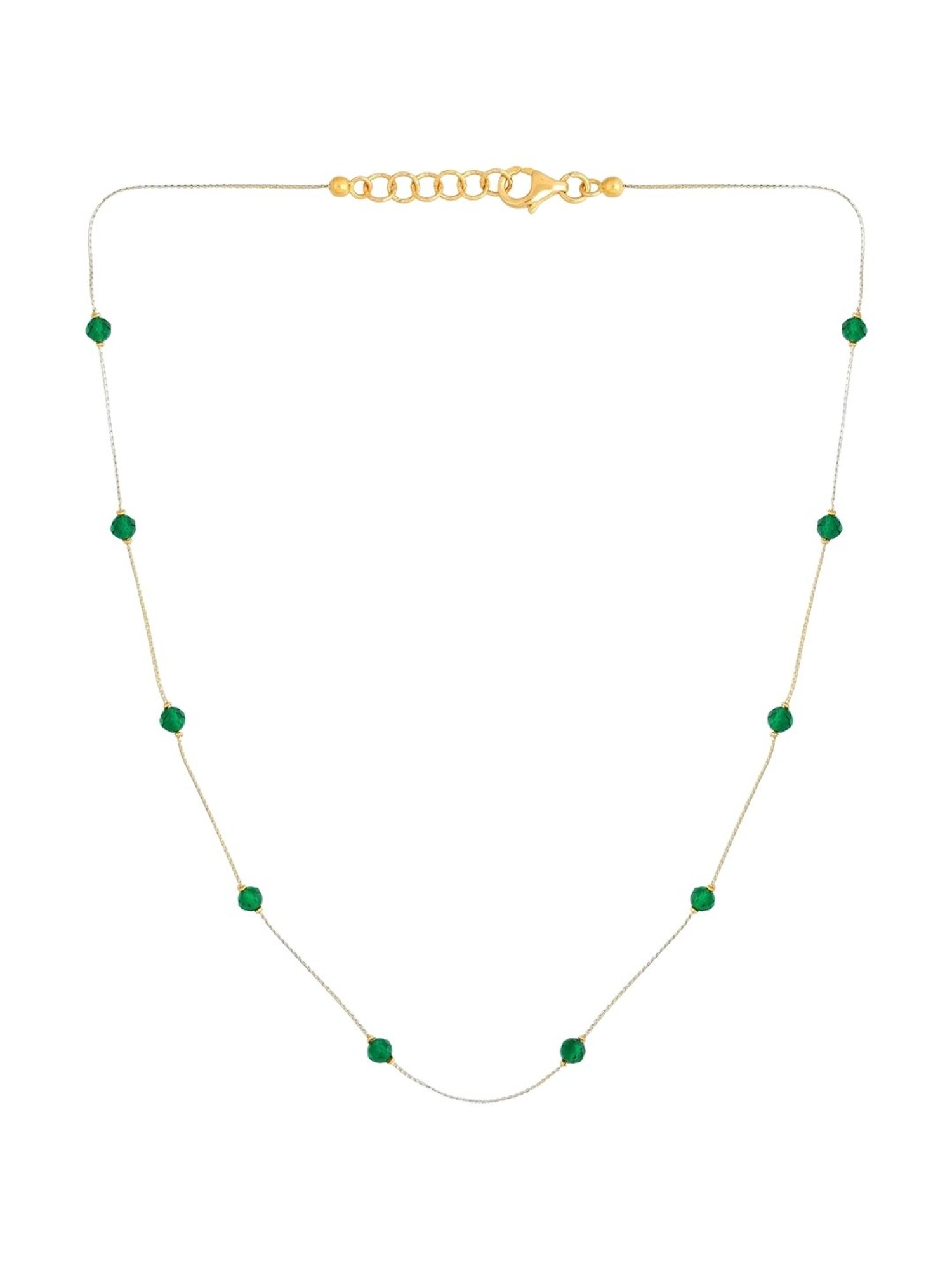 CKC Repouss&iquest; Work Rudraksha Gold Extender Neck Chain: Spiritual Elegance