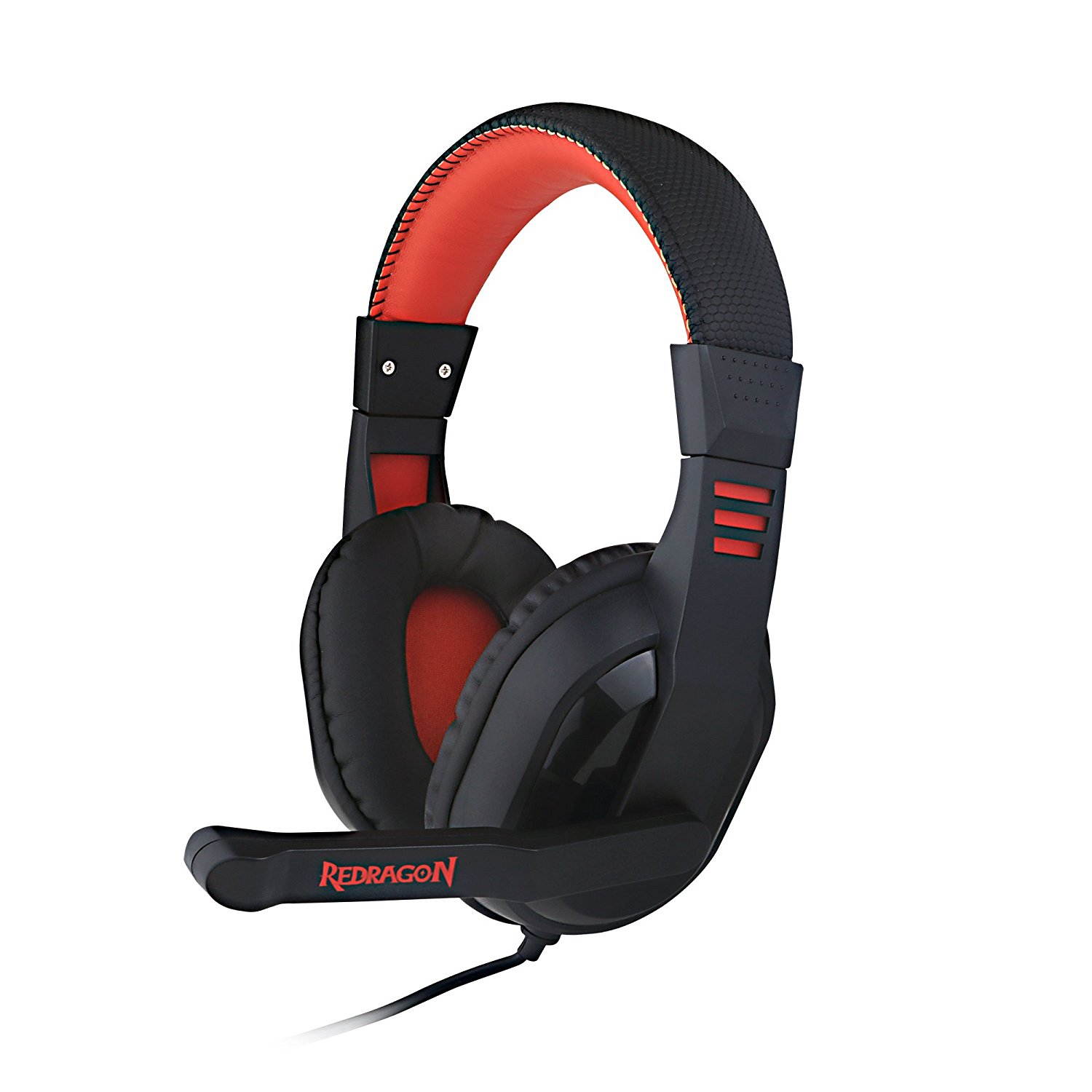 Redragon H101 Gaming Headset with Microphone for PC, Wired Over Ear PC Gaming Headphones with Mic built-in Noise Reduction, works with PC, Laptop, Tablet, PS4, Xbox One (adaptor not included)