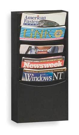 DURHAM MFG 403-08 Literature Rack,Compartment 5,Blk