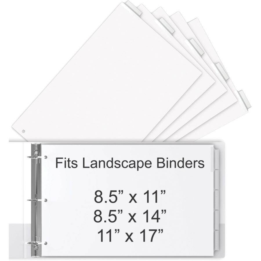 Stride Legal-Size Index Dividers 5-Clear Tabs/ST 8-1/2"x14" MLA 63200