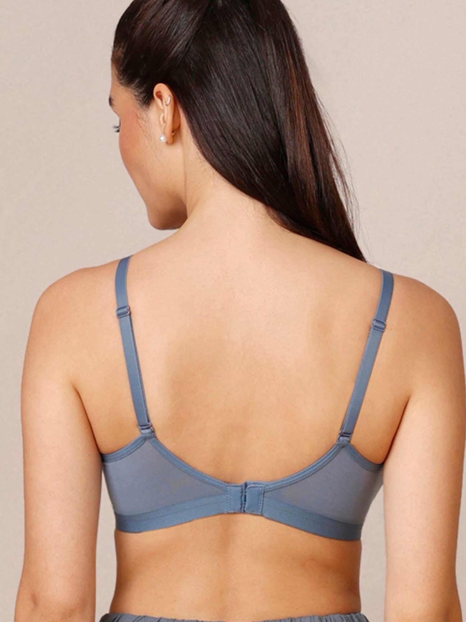 Nykd By Nykaa Breathe Cotton Triangle T-Shirt Bra - Padded, Wireless, 3/4Th Coverage - Nyb003