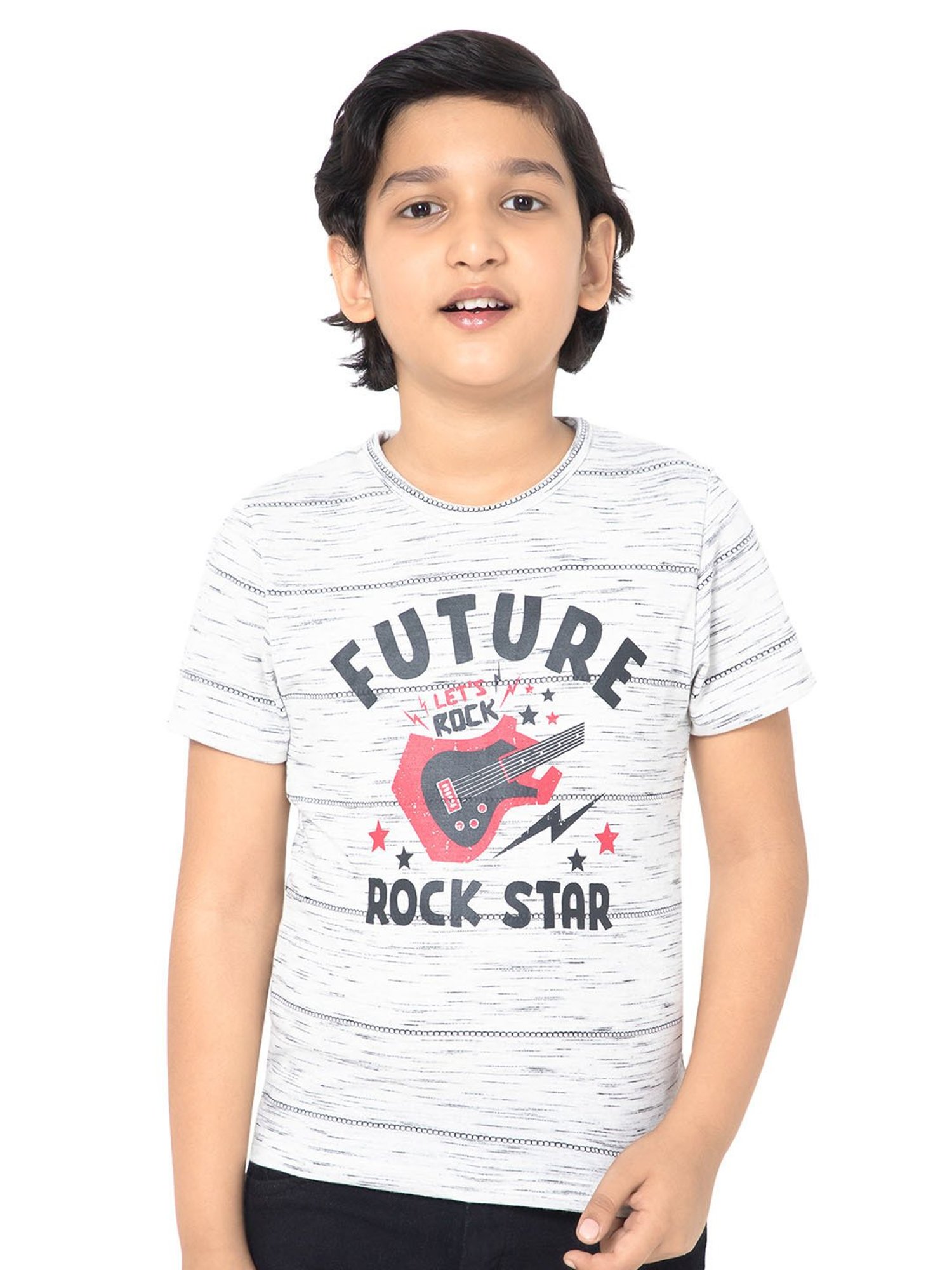 Bodycare Kids Off White Printed T-Shirt