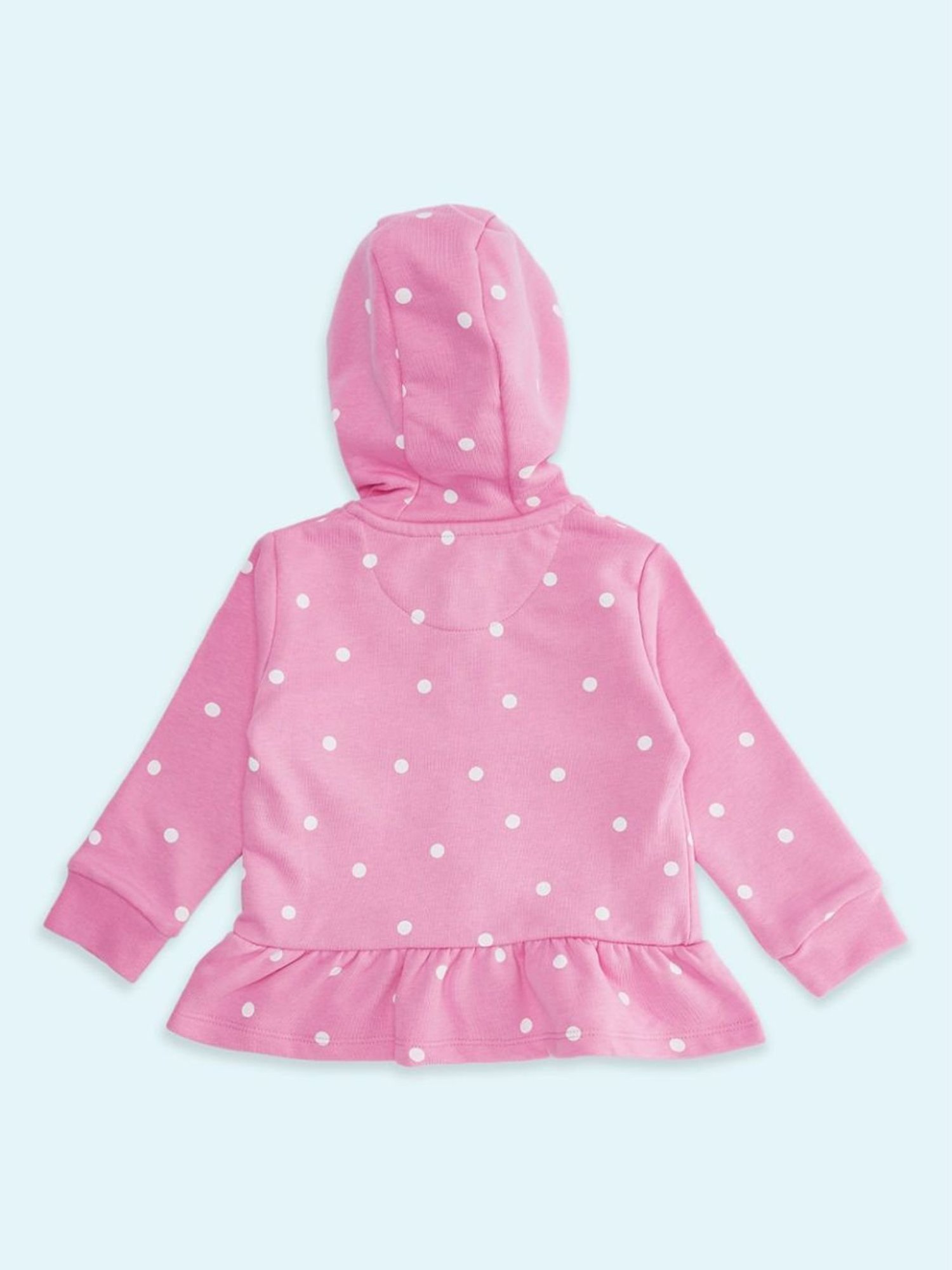 Pantaloons Baby Pink Cotton Printed Full Sleeves Sweatshirt