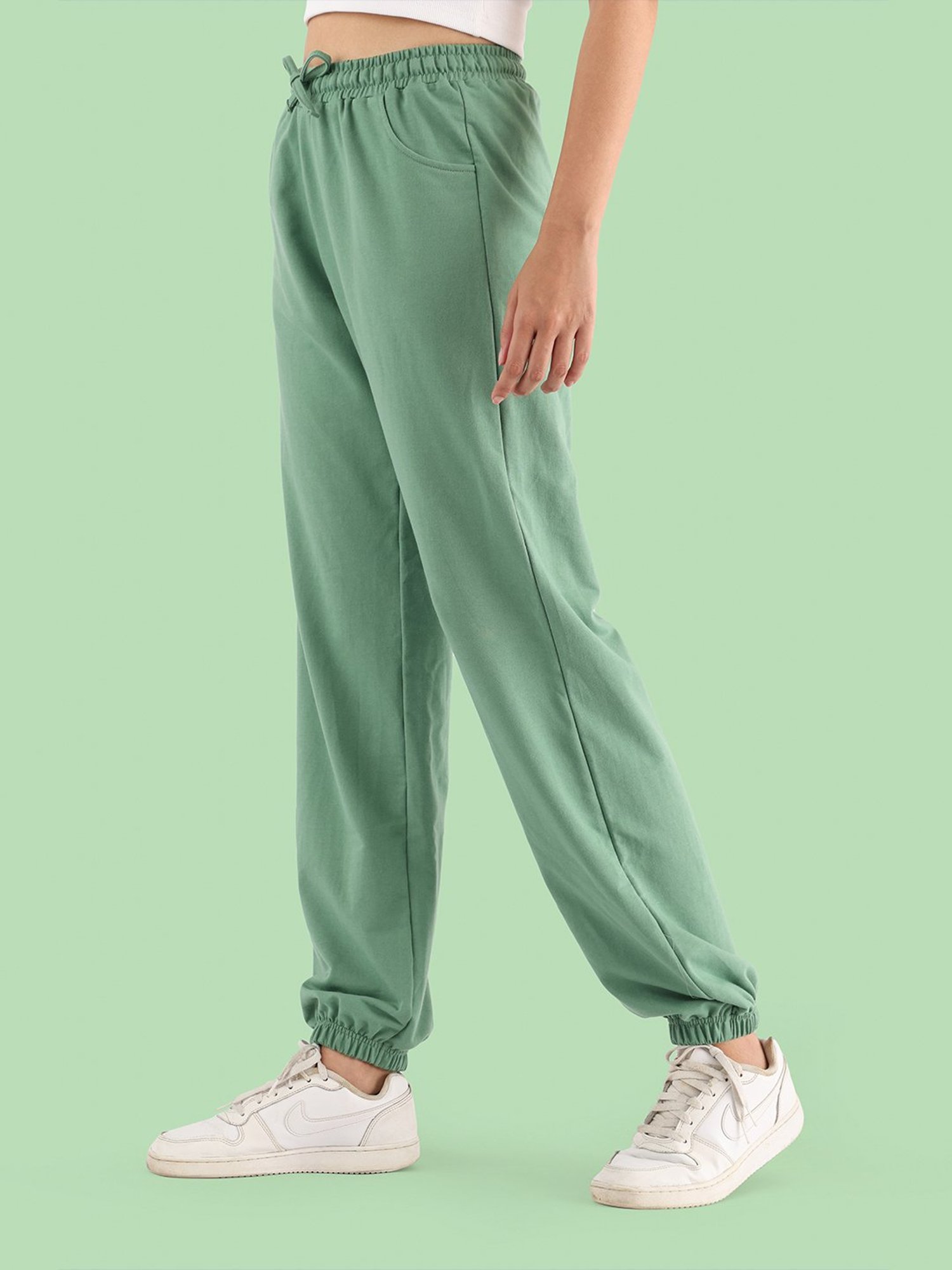 Nite Flite Olive Regular Fit Mid Rise Joggers